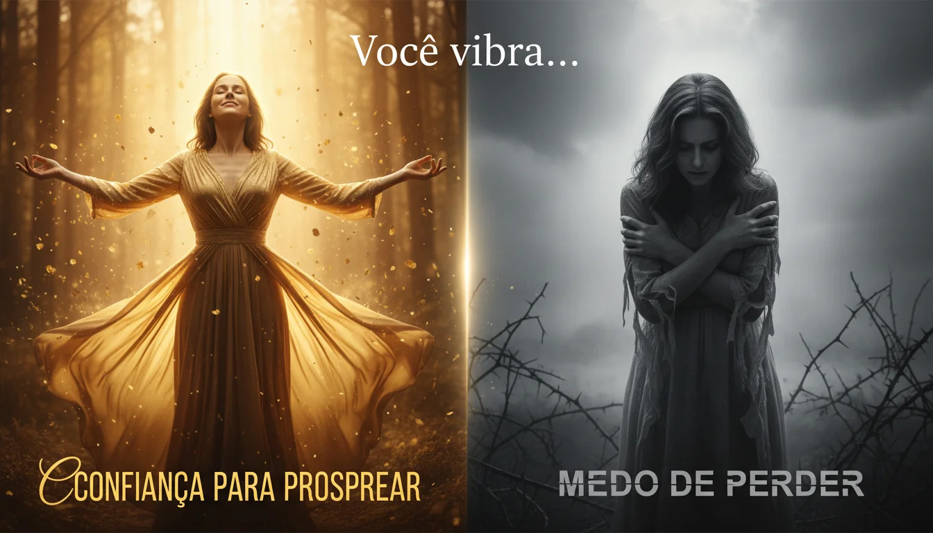 Você vibra medo de perder ou confiança para prosperar